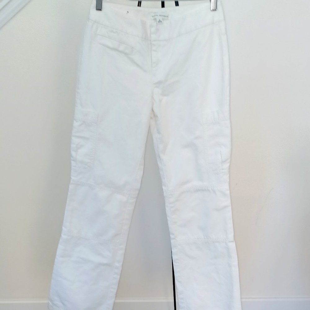 New Banana Republic White Cargo 100% Cotton Pants